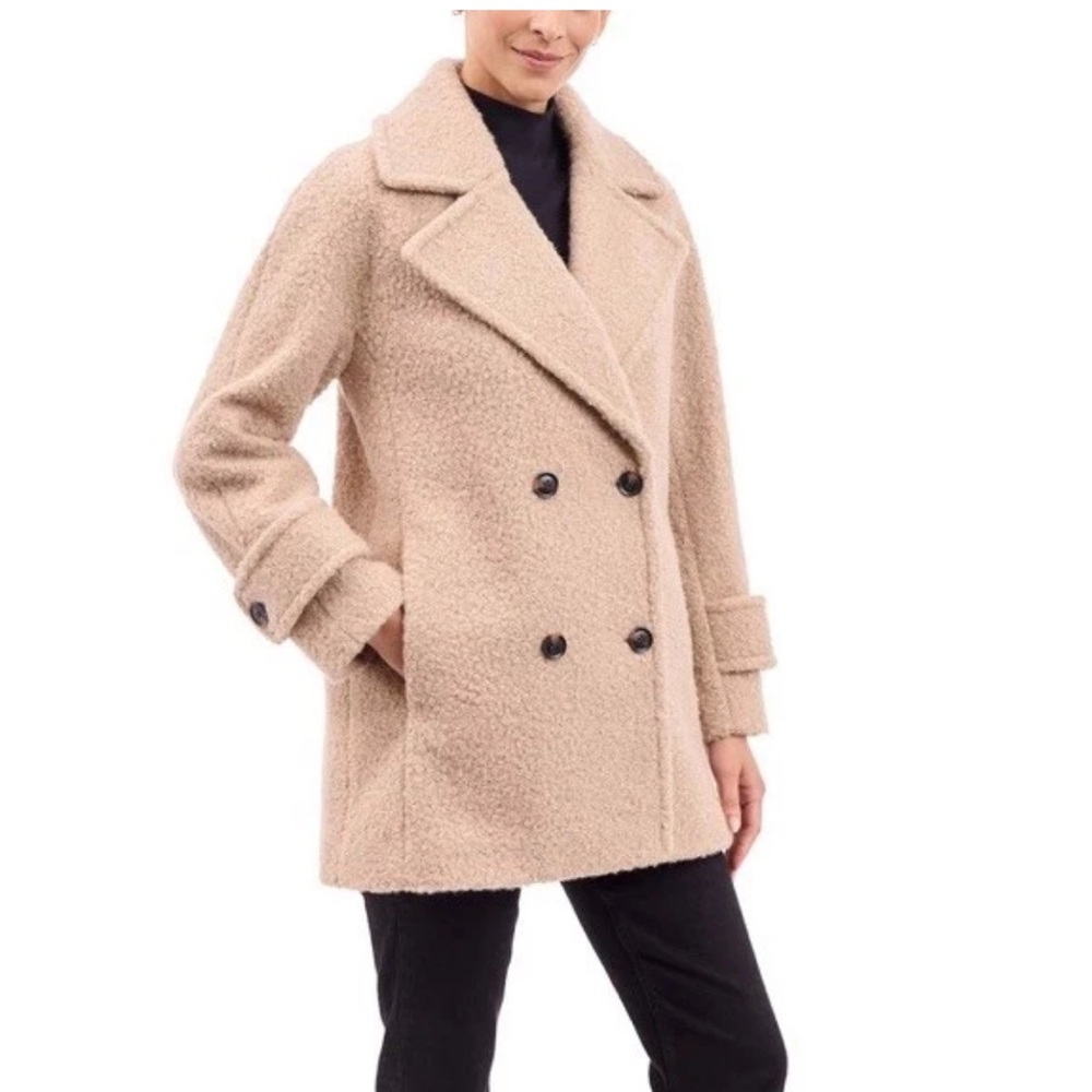 BCBGENERATION Boucle Double-Breasted Coat oatmeal XL - Picture 5 of 14